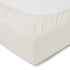 Prześcieradło 200/200 cm welur 110/elfenbein