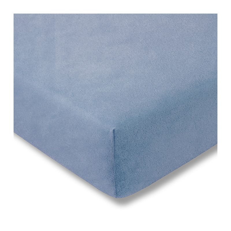 Prześcieradło 150/200 cm welur 160/hellblau