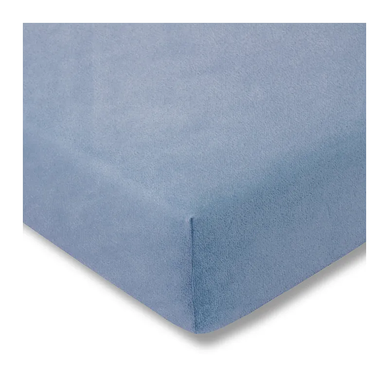 Prześcieradło 150/200 cm welur 160/hellblau