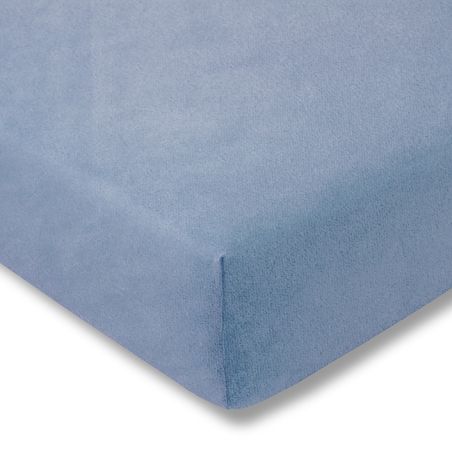 Prześcieradło 200/200 cm welur 160/hellblau
